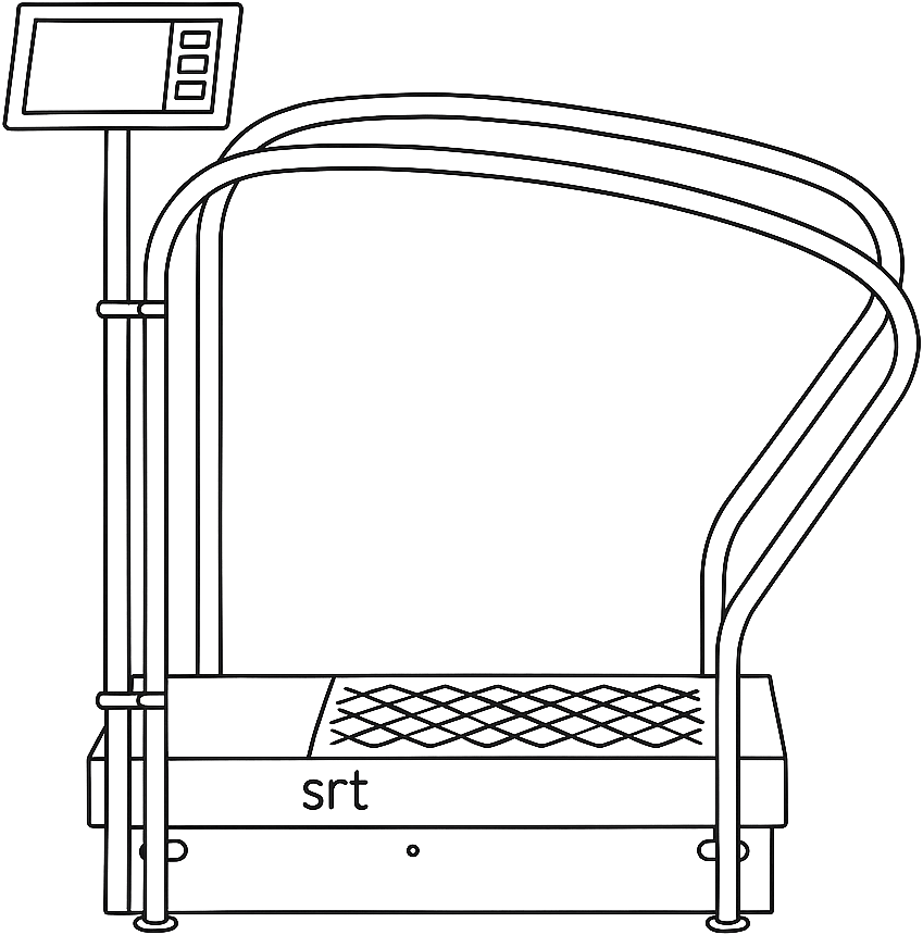 SRT-Line Produktbild. SRT-Vibrationsplatte für das Home Fitness.